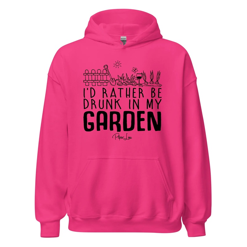 I'd Rather Be Drunk In My Garden - Graphic Hoodie White