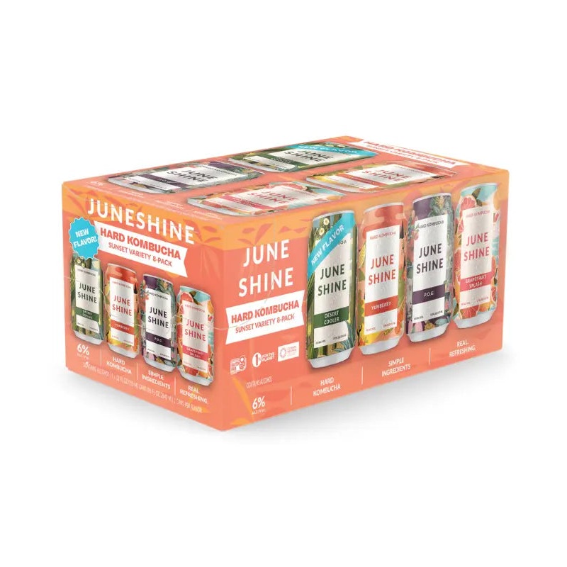 JuneShine Hard Kombucha Sunset Variety Pack 8-PK