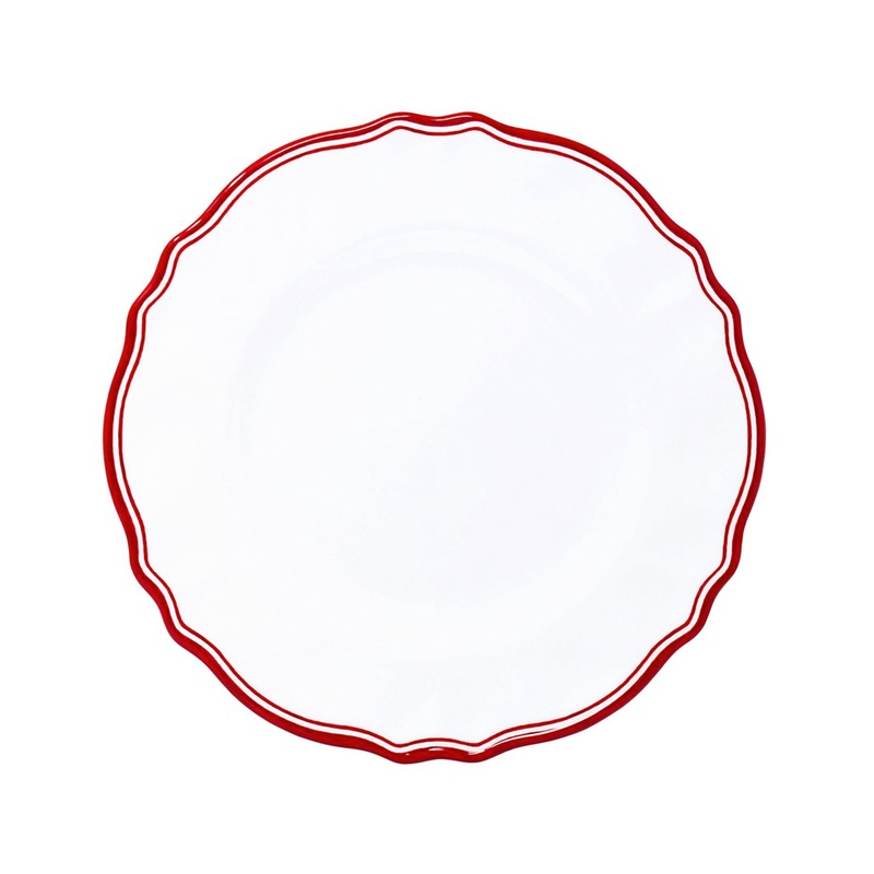 LE CADEAUX MAISON DINNER PLATE - RED