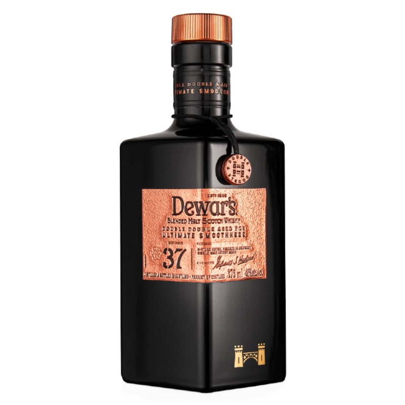 Dewar's Blended Scotch Whisky W/2 Baccarat Tumblers 37 Year 375ml