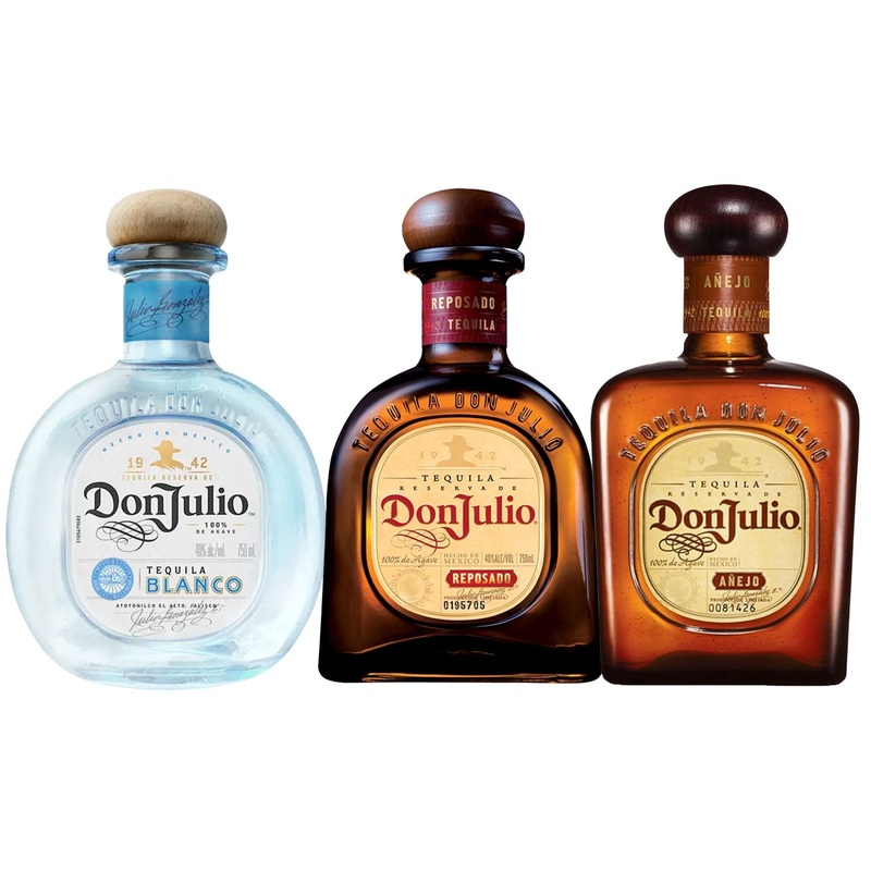Don Julio Blanco, Reposado, & Aejo Tequila Bundle 750ml