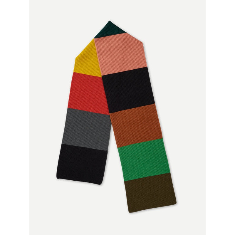 COLOURBLOCK GARTER STITCH SCARF Colourblock Garter Stitch Scarf Multicolour