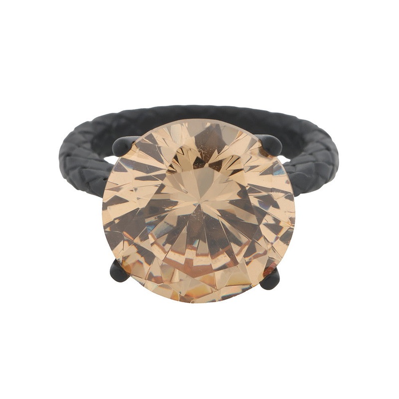 Bottega Veneta Round Cut Ring Size 13 SV925 Color Stone