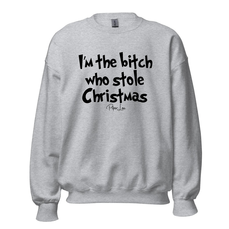 I'm The Bitch Who Stole Christmas - Crewneck Sweatshirt White