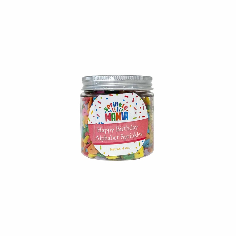 SPRINKLEMANIA HAPPY BIRTHDAY ALPHABET SPRINKLES 4oz