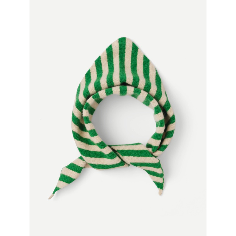 STRIPE TRIANGLE NECKERCHIEF PAGODA & OATMEAL STRIPE TRIANGLE NECKERCHIEF PAGODA & OATMEAL