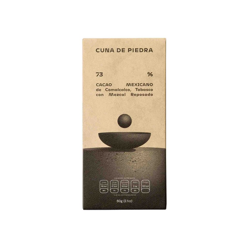 CUNA DE PIEDRA MEXICAN CACAO FROM COMALCALCO WITH MEZCAL REPOSADO 2.1oz