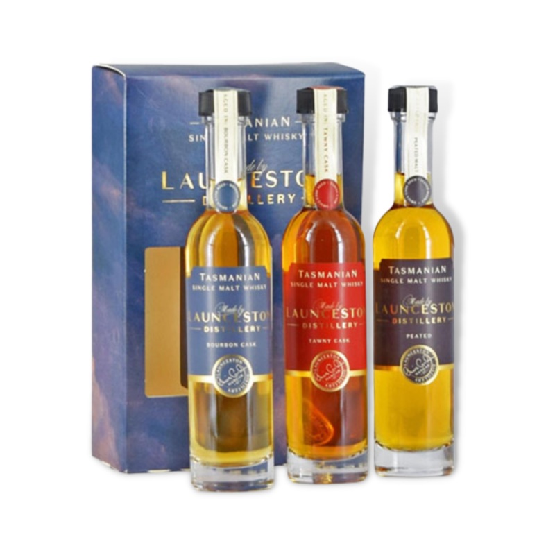 Launceston Distillery Single Malt Whisky Trio Gift Set 3 x 100ml (ABV 46%)