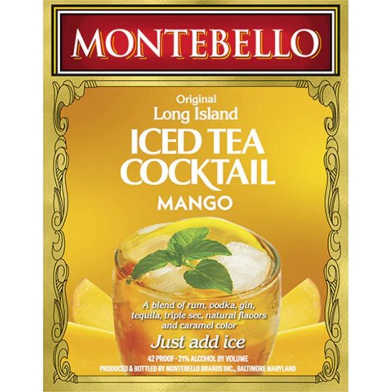 Montebello Mango Long Island Iced Tea spirits