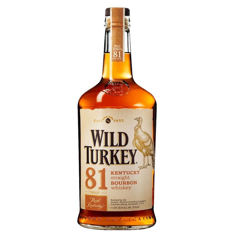 Wild Turkey 81 Proof Kentucky Straight Bourbon Whiskey