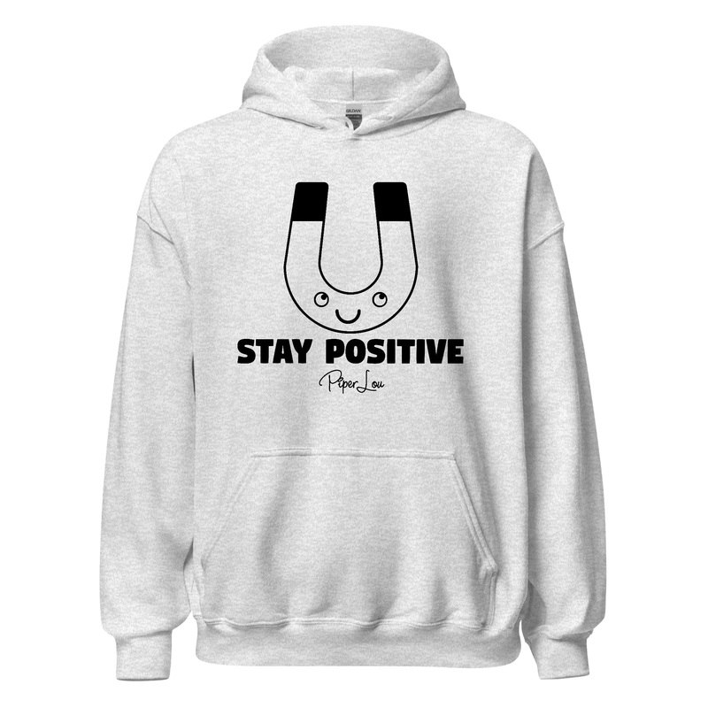 Stay Positive - Graphic Hoodie White
