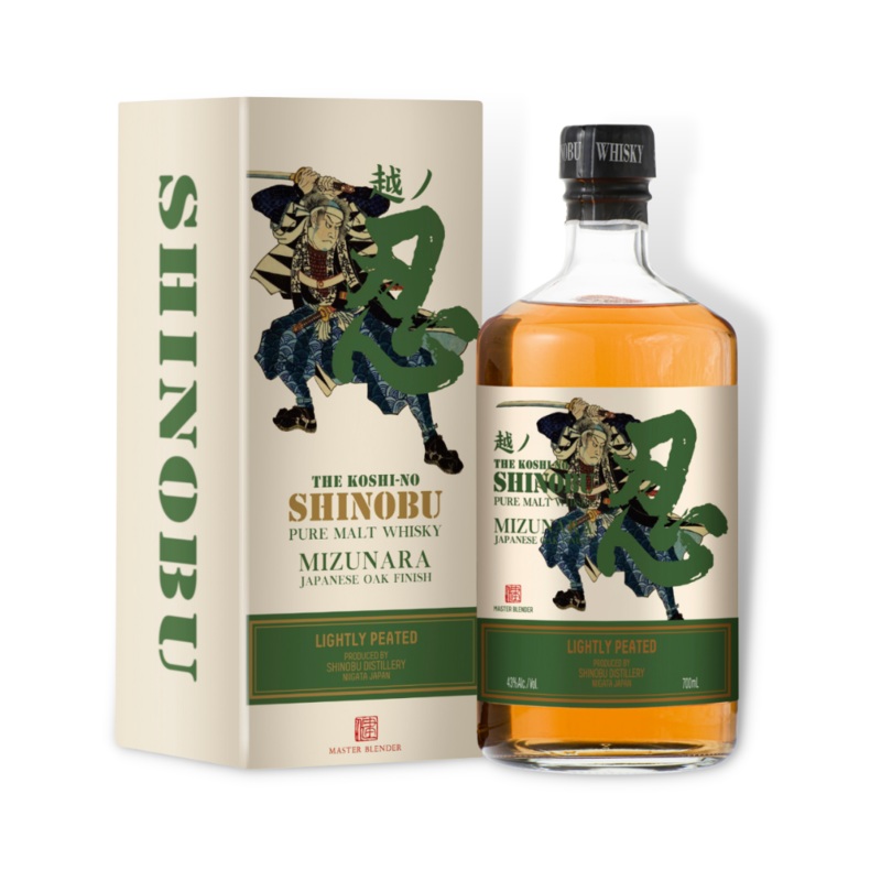 The Shinobu Mizunara Oak Lightly Peated Pure Malt Whisky 700ml (ABV 43%)