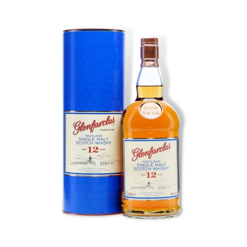 Glenfarclas 12YO Single Malt Scotch Whisky 1ltr / 700ml (ABV 43%)