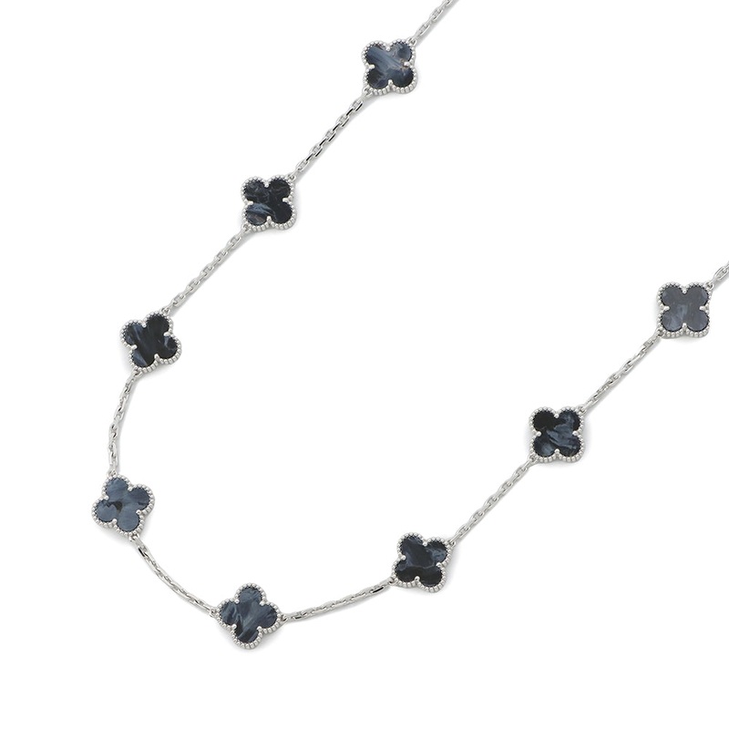 Van Cleef & Arpels Vintage Alhambra long necklace 20 motifsVCARP7S500 18K White Gold
