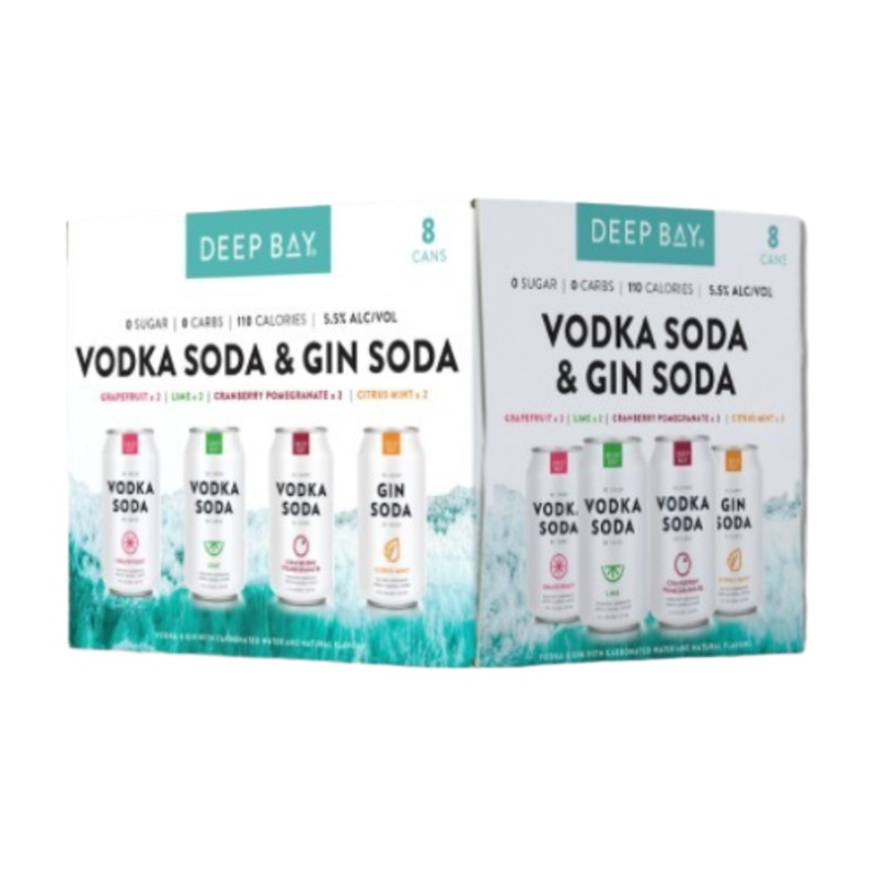 Deep Bay Vodka & Gin R.T.D Cocktail Variety Pack (8)