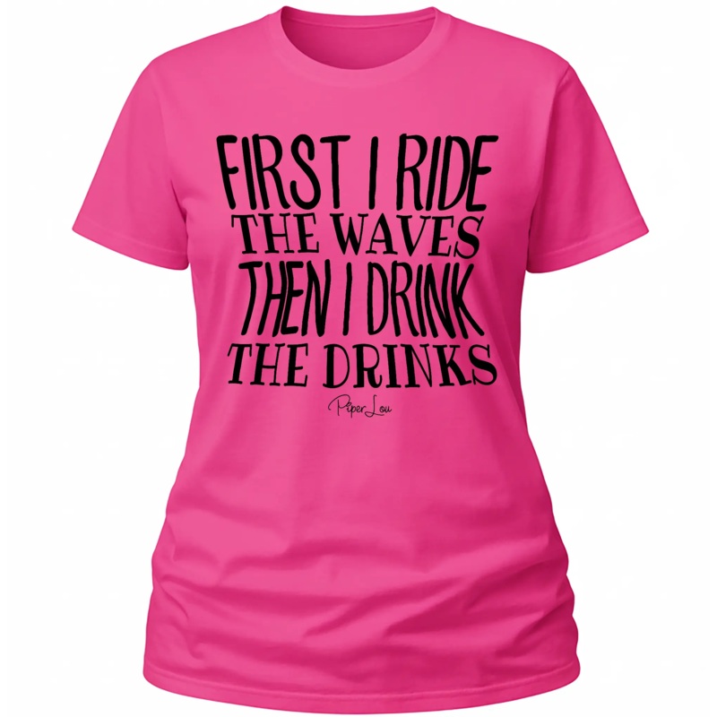 First I Ride The Waves - Classic Tee White