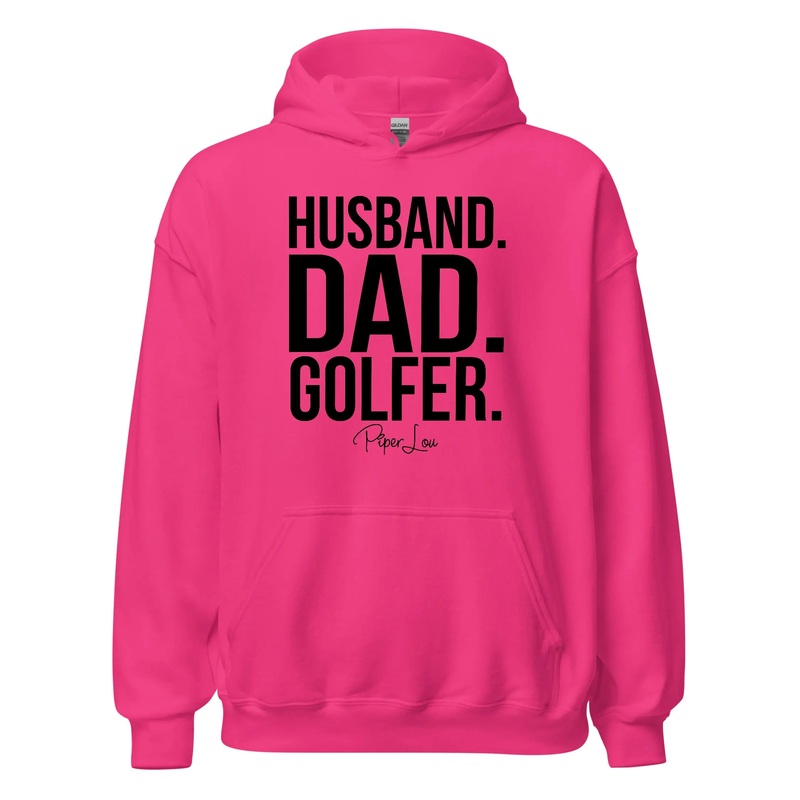 Husband Dad Golfer - Graphic Hoodie White