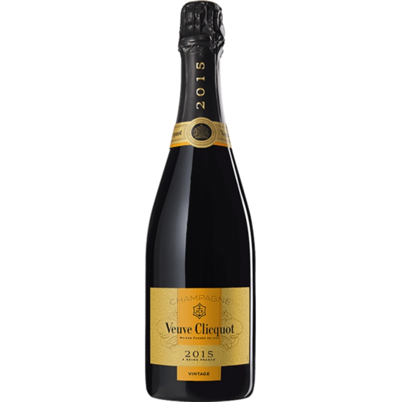 VEUVE CLICQUOT CHAMPAGNE BRUT VINTAGE 2015 GOLD LABEL 750ML