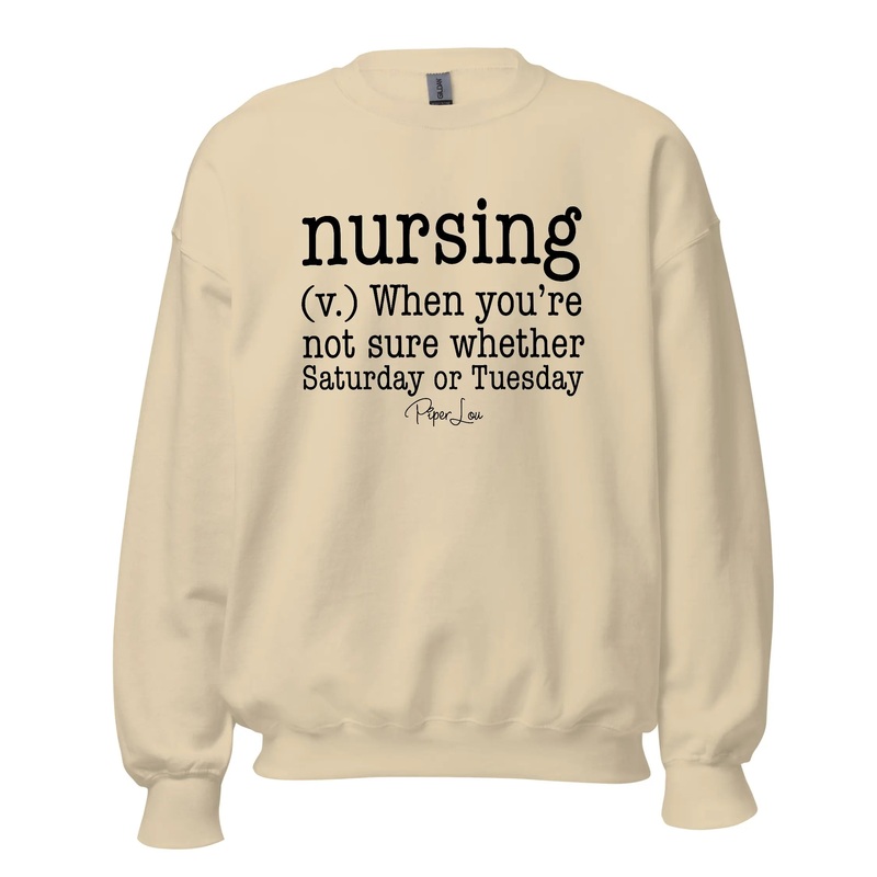 Nursing Definition - Crewneck Sweatshirt White