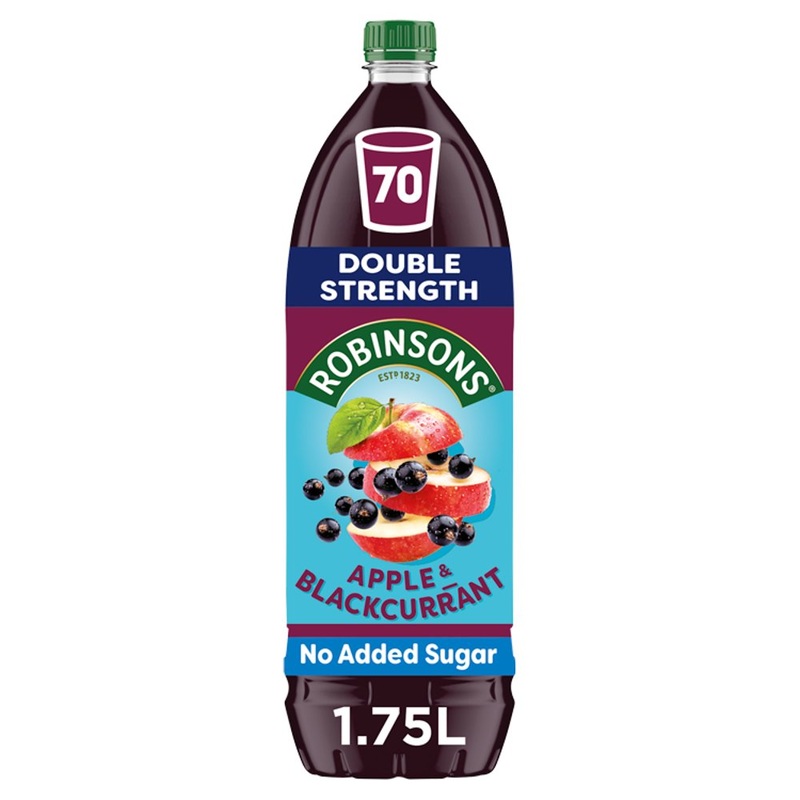 Robinsons Double Strength Apple & Blackcurrant No Added Sugar Squash 1.75 Litre