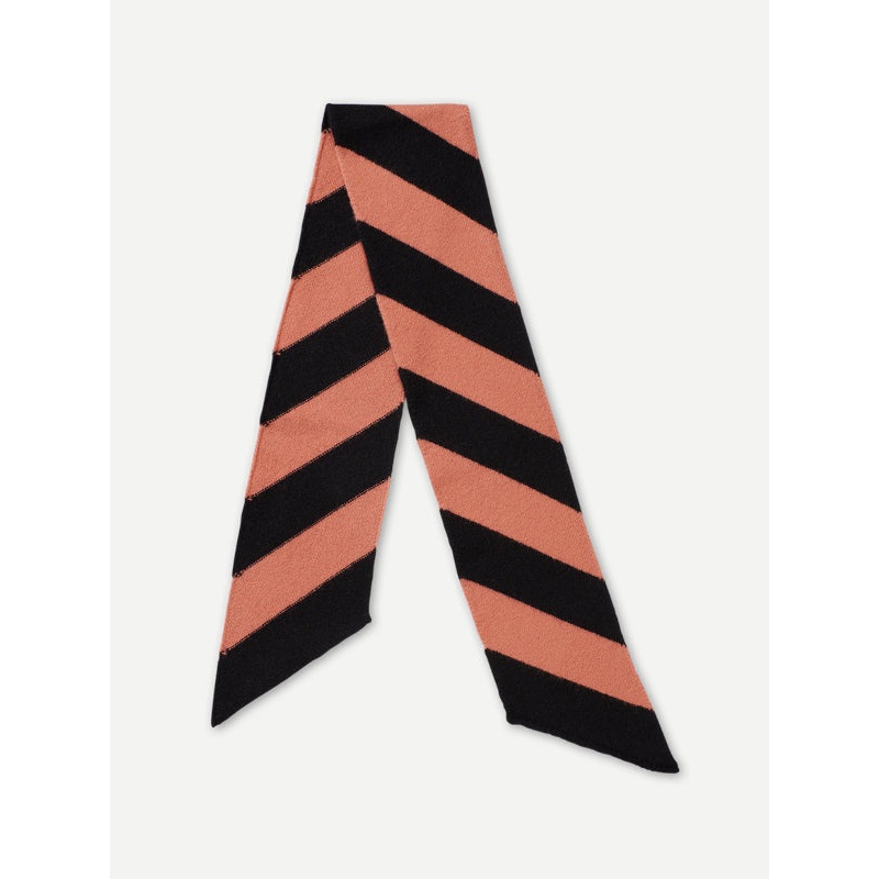 SMALL DIAGONAL STRIPE SCARF BLACK & PLASTER SMALL DIAGONAL STRIPE SCARF BLACK & PLASTER
