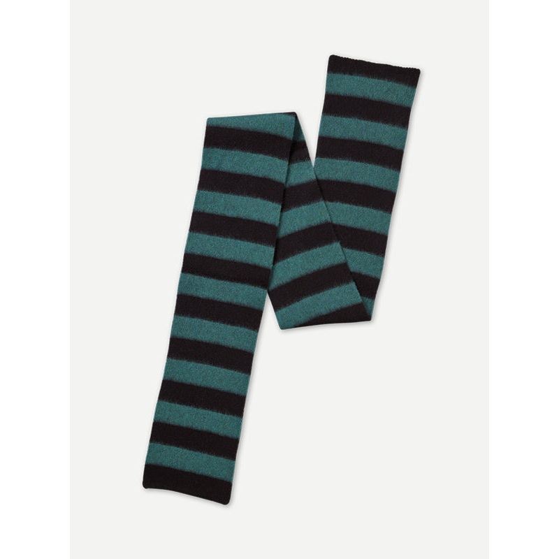 BRUSHED STRIPE SCARF BLACK & COSSACK BRUSHED STRIPE SCARF BLACK & COSSACK