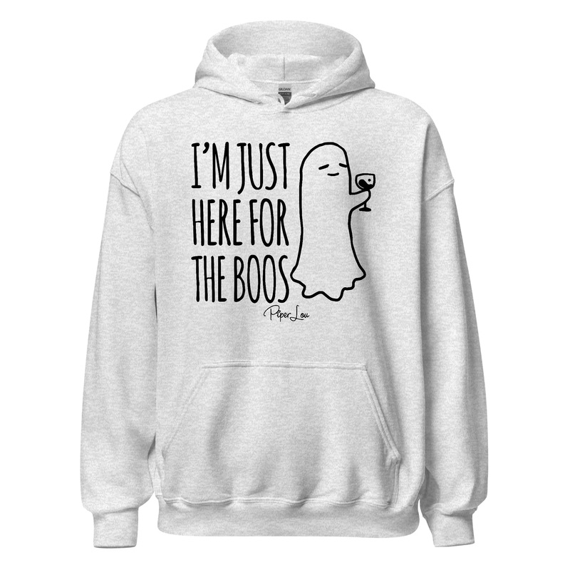 I'm Just Here For The Boos - Graphic Hoodie White