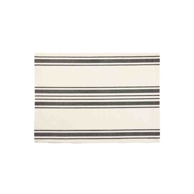 TABLEAU COUNTRY STRIPE PLACEMAT - BLACK