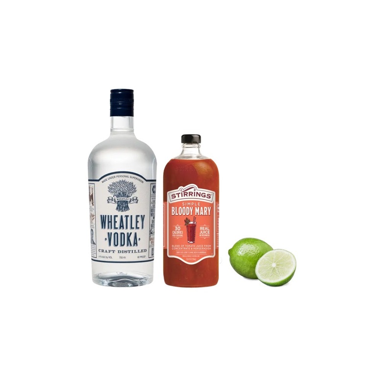 Wheatley Vodka 750ml + Stirrings Simple Bloody Mary 750ml + 2 Fresh Lime