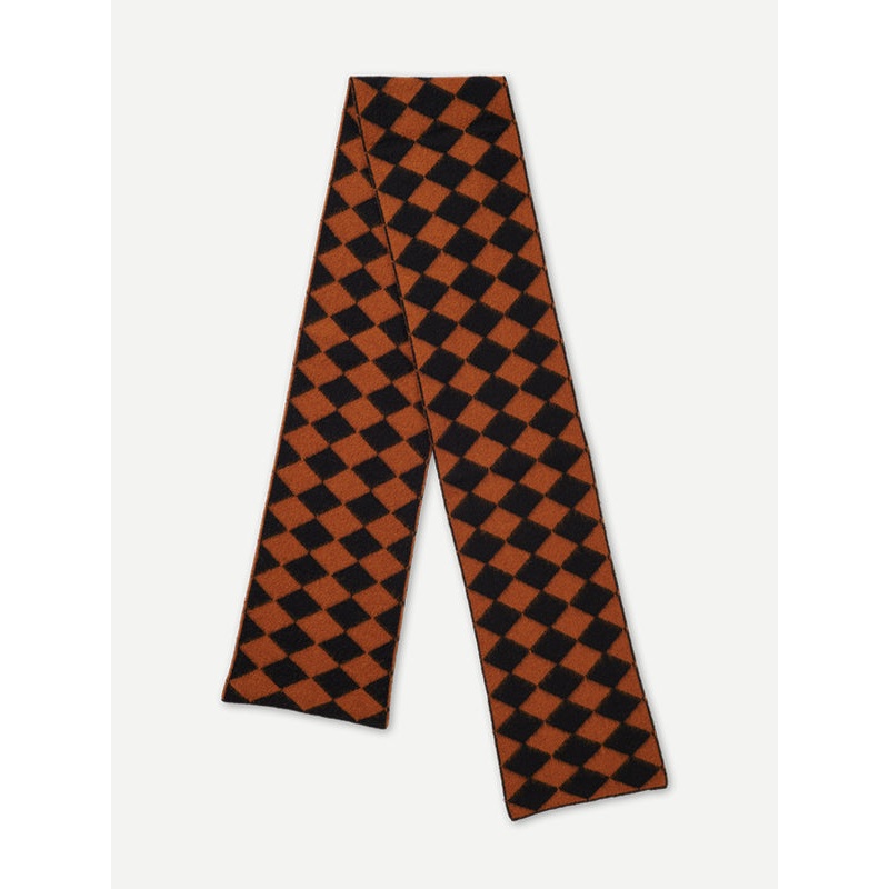 BRUSHED DIAMOND SCARF BLACK & CUMIN BRUSHED DIAMOND SCARF BLACK & CUMIN