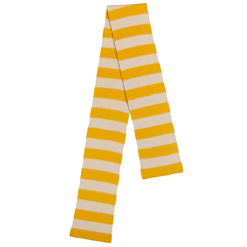 Brushed Stripe Scarf Golden Eye & oatmeal Brushed Stripe Scarf Golden Eye & oatmeal