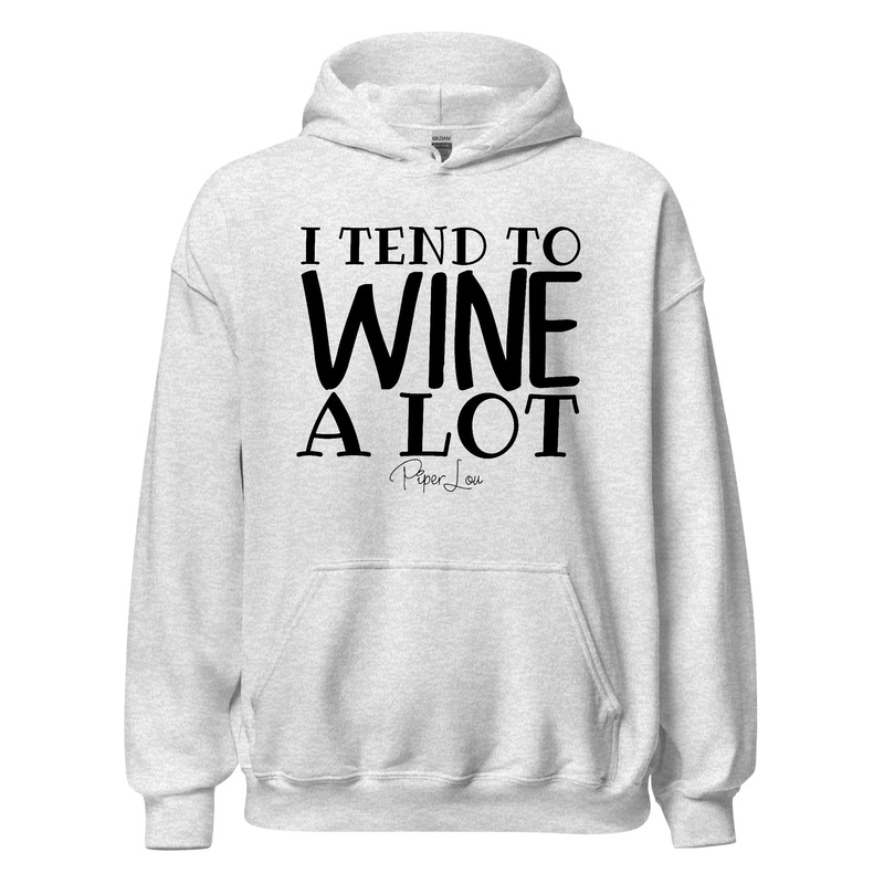 I Tend To Wine - Graphic Hoodie White