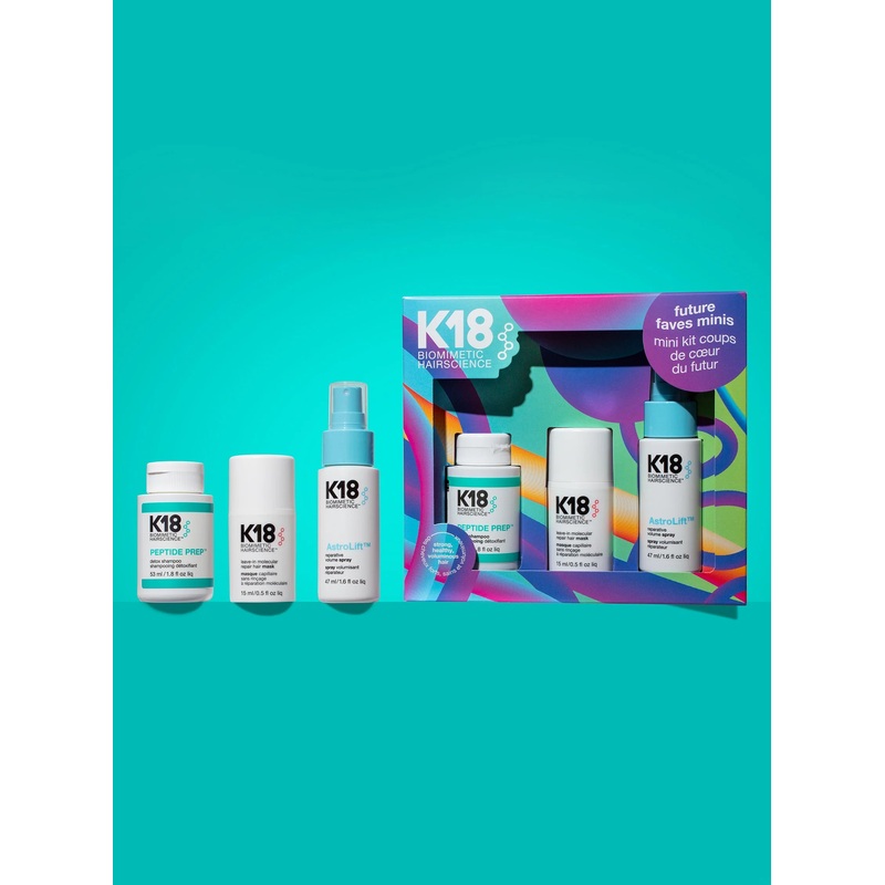 K18 Future Faves Minis Kit Detox Shampoo, Mask, and Volume Spray