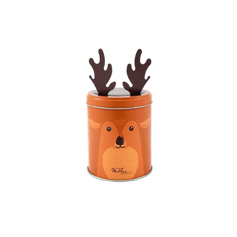 MATHEZ COCOA PLAIN TRUFFLES REINDEER TIN 250g