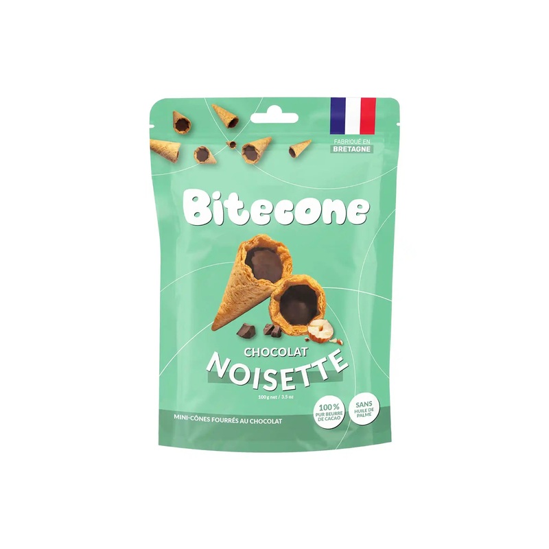 BITECONE HAZELNUT CHOCOLATE MINI CONES 100g