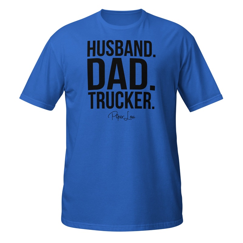 Husband Dad Trucker - Classic Tee White
