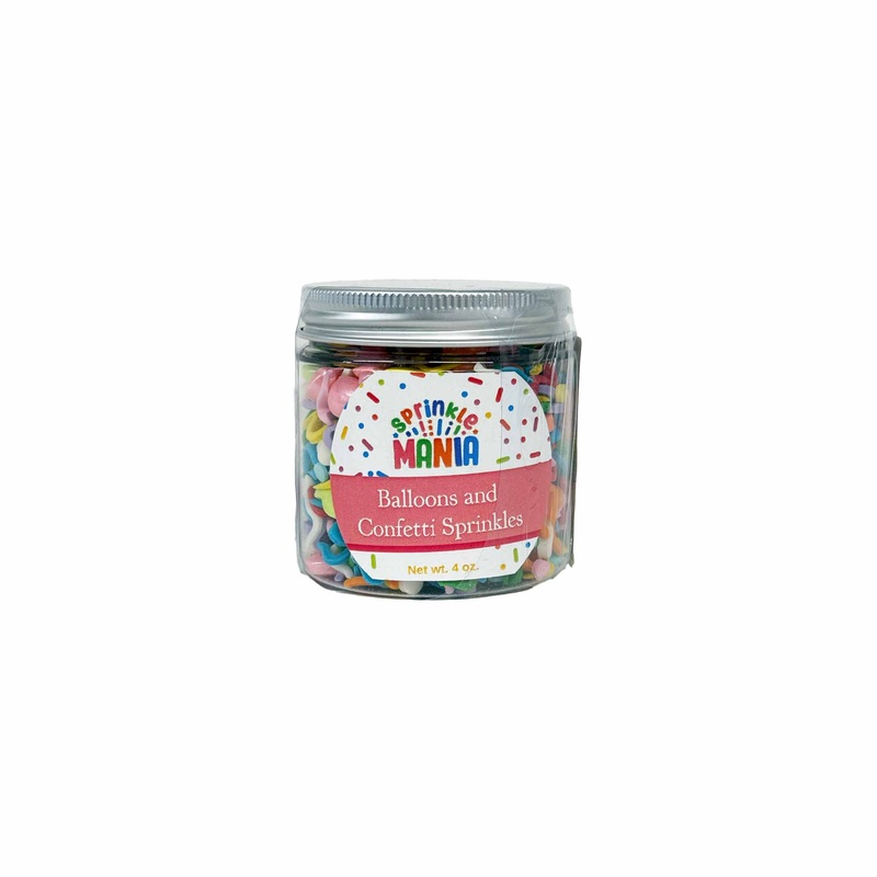 SPRINKLEMANIA BALLOONS & CONFETTI SPRINKLES 4oz