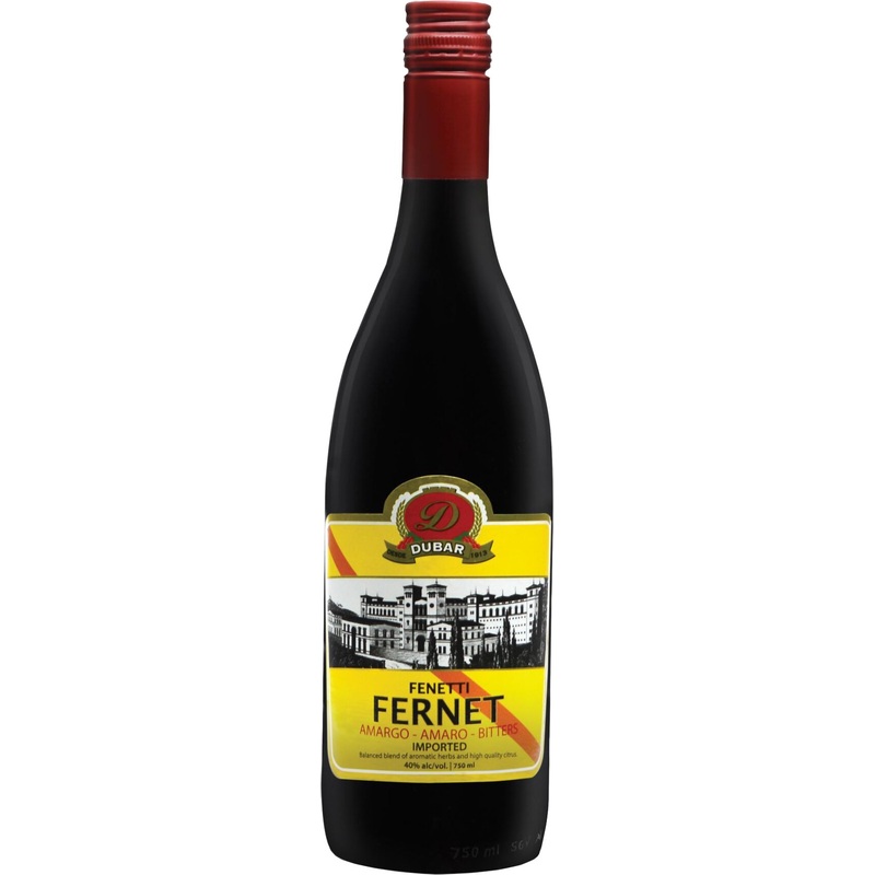 Dubar Fenetti Fernet Amaro spirits