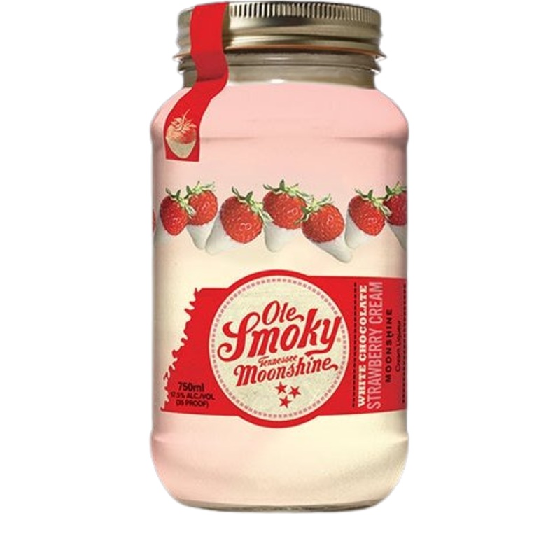 Ole Smoky White Chocolate Strawberry Cream Moonshine (750ml)