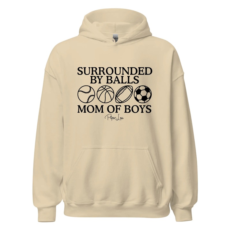 Surrounded By Balls - Graphic Hoodie White