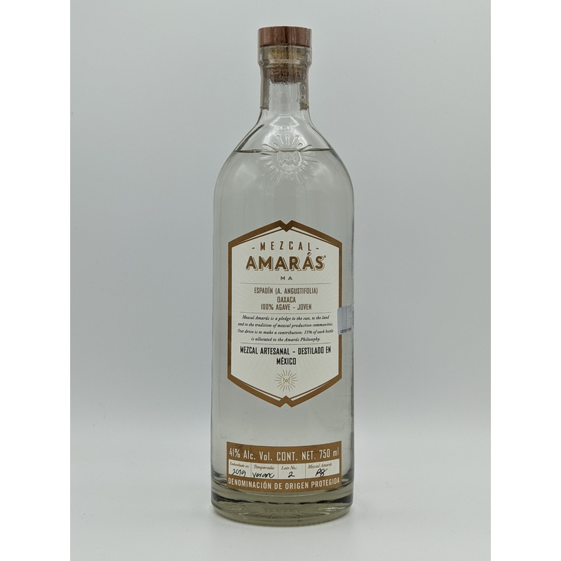 Amaras Mezcal Joven Espadin 82 750Ml Spirits