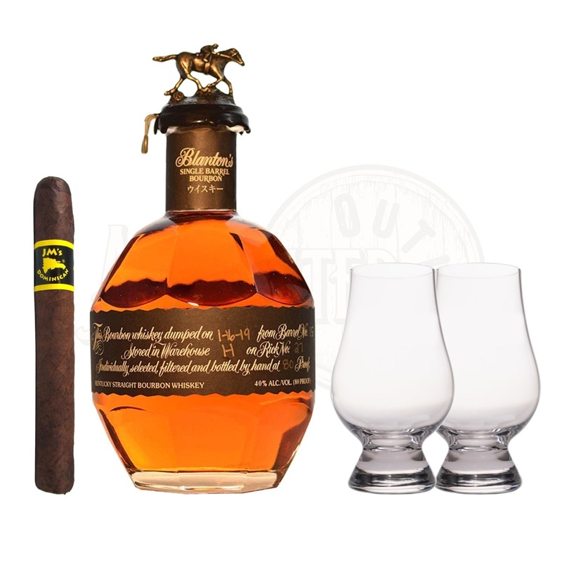 Blanton's Black Label with Glencairn Set & Cigar Bundle