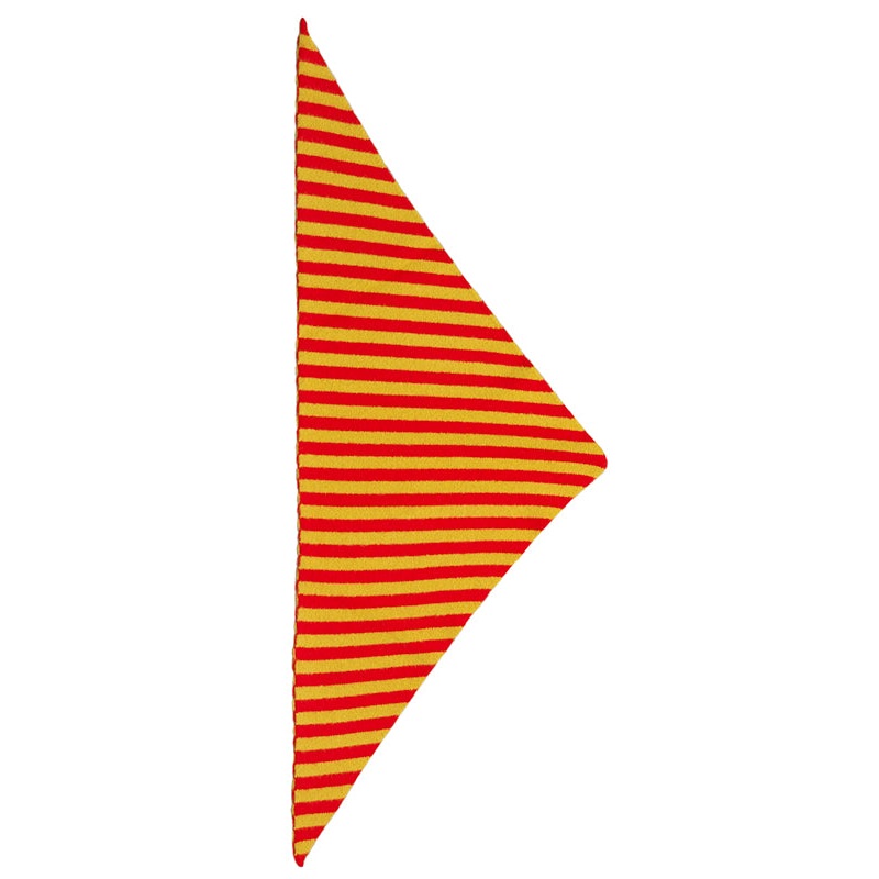 Striped Triangle Neckerchief Scarlet & Turmeric Sample Sale