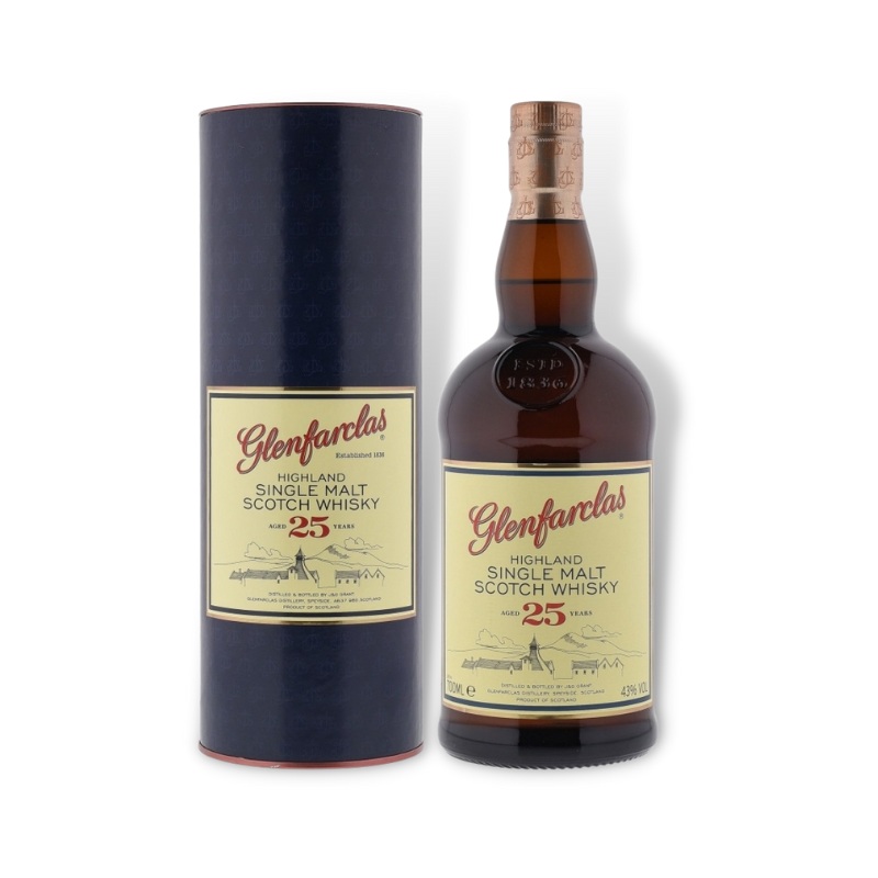 Glenfarclas 25YO Single Malt Scotch Whisky 700ml (ABV 43%)