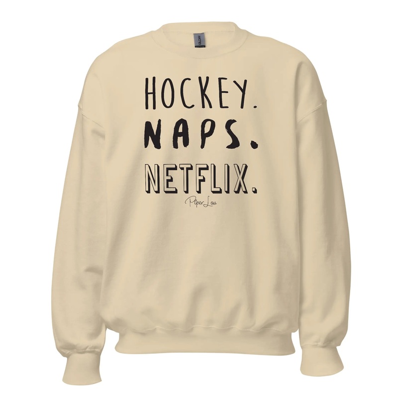 Hockey Naps Netflix - Crewneck Sweatshirt White