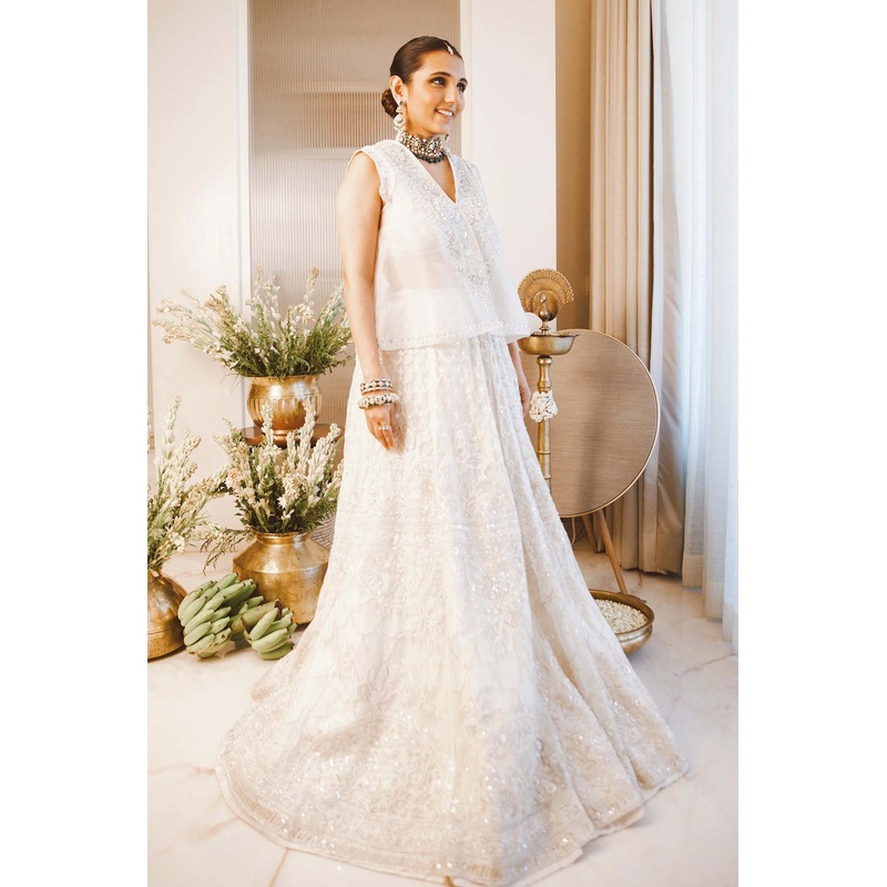 Masoom Minawala in Moti Lehenga Set Ivory