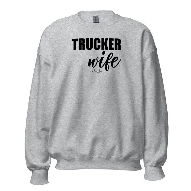 Trucker Wife - Crewneck Sweatshirt White