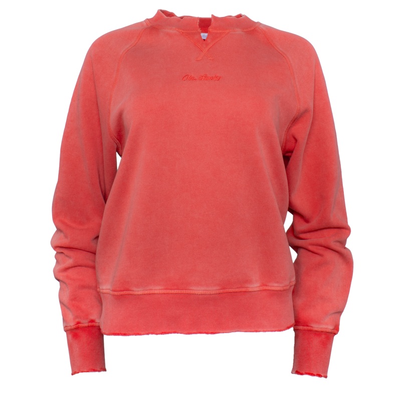 WILLOW WASHED CREWNECK - POPPY