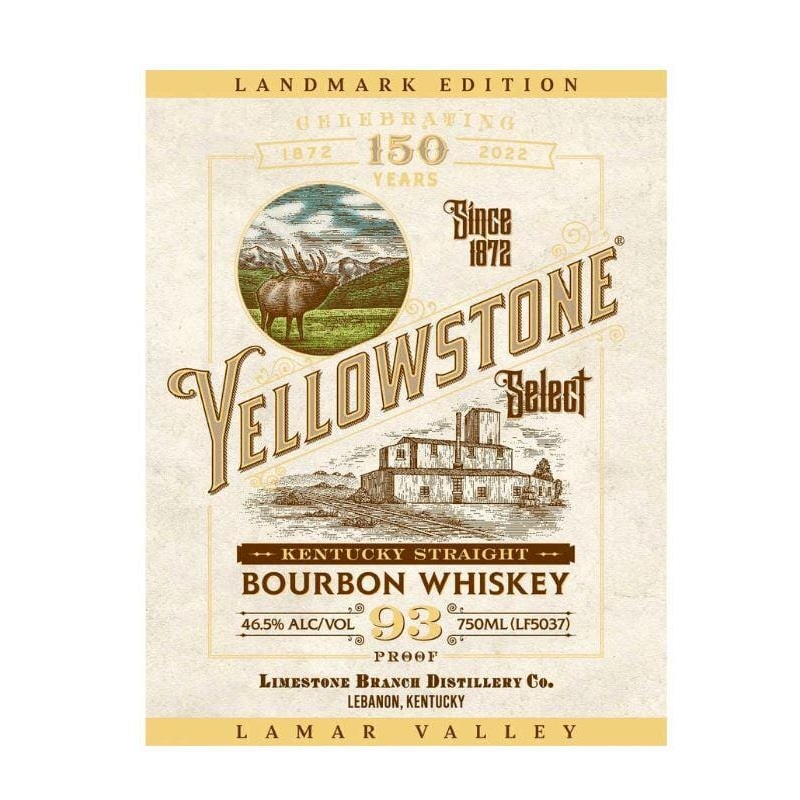 Yellowstone Select Bourbon Whiskey Lamar Valley - 150th Anniversary Landmark Edition 750mL