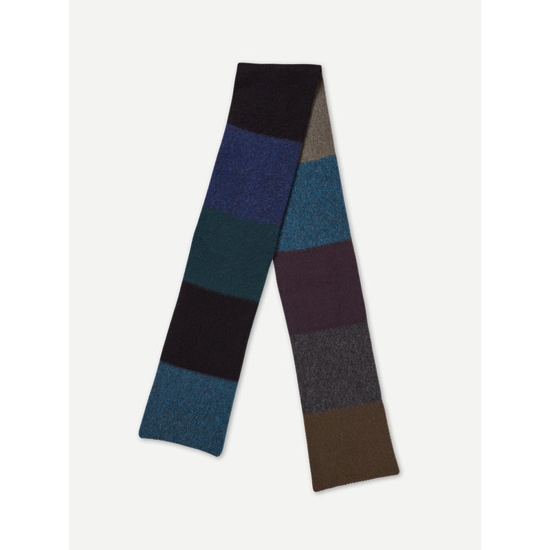 BRUSHED COLOURBLOCK SCARF DARK BRUSHED COLOURBLOCK SCARF DARK